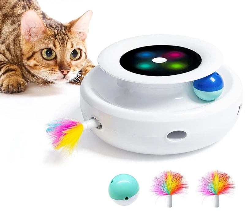 Smart Interactive Cat Toy - Automatic Feather Ball | Billu Pet Boutique